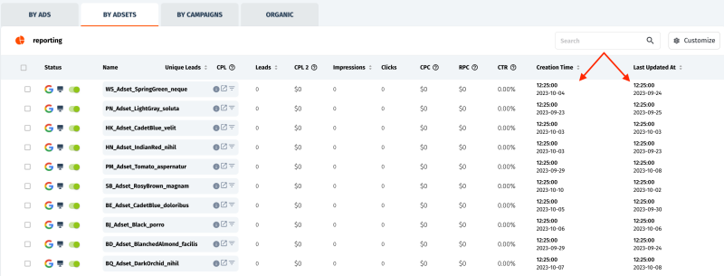 Creating Time and Last Updated Columns